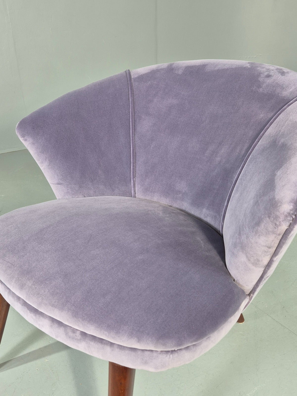 Vintage Danish Mid Century Tub Chair New Upholstery Teak Legs 1960s  EB12039