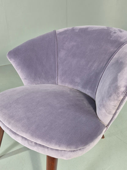 Vintage Danish Mid Century Tub Chair New Upholstery Teak Legs 1960s  EB12039