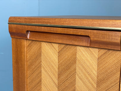 Vintage G-Plan Teak Sideboard 1970s Herringbone Pattern Shelving Retro EB12084