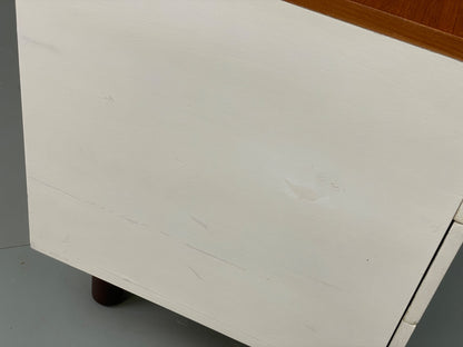 Vintage Chest Of Drawers By Uniflex Teak Retro 1960s Mid Century White EB12962