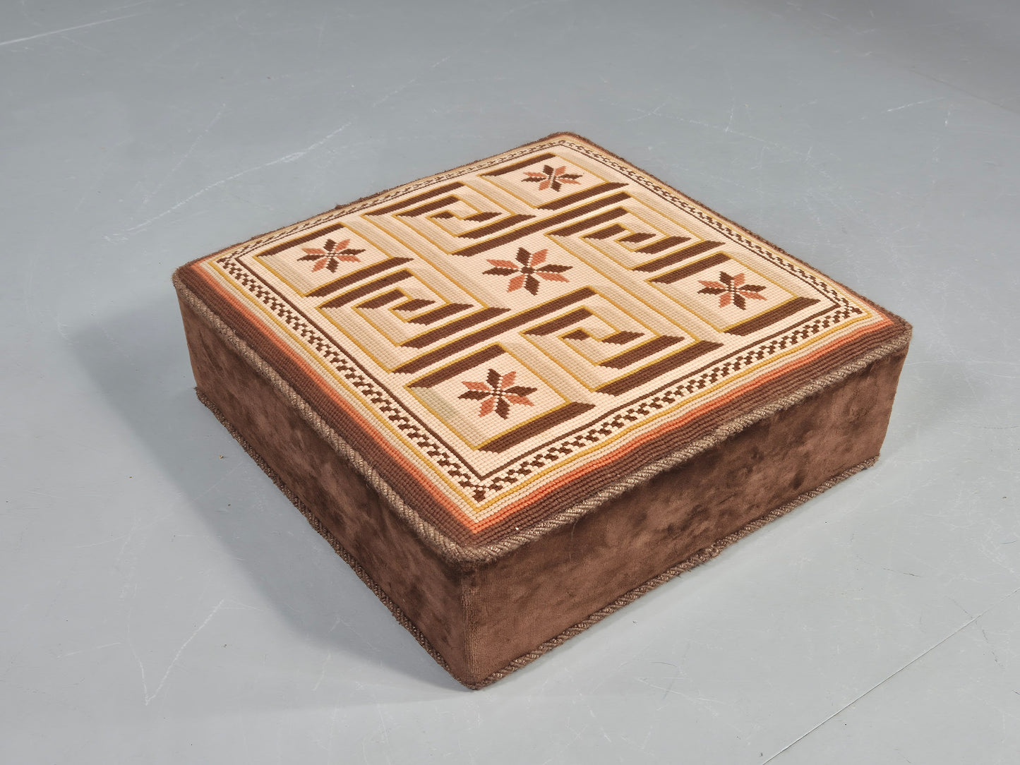 Vintage Danish Folk Art footstool 20th Century  EB12132