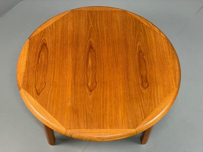 Vintage Teak Coffee Table Round Danish Retro Mid Century EB13096