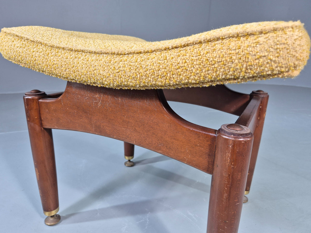 Vintage G Plan Tola Footstool Original Chenille Cover EB13015