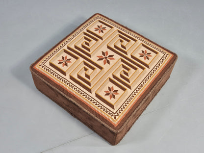 Vintage Danish Folk Art footstool 20th Century  EB12132