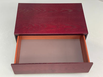 Vintage TV Unit Drawer By Beaver & Tapley Dark Red Oak 1980s EB12197