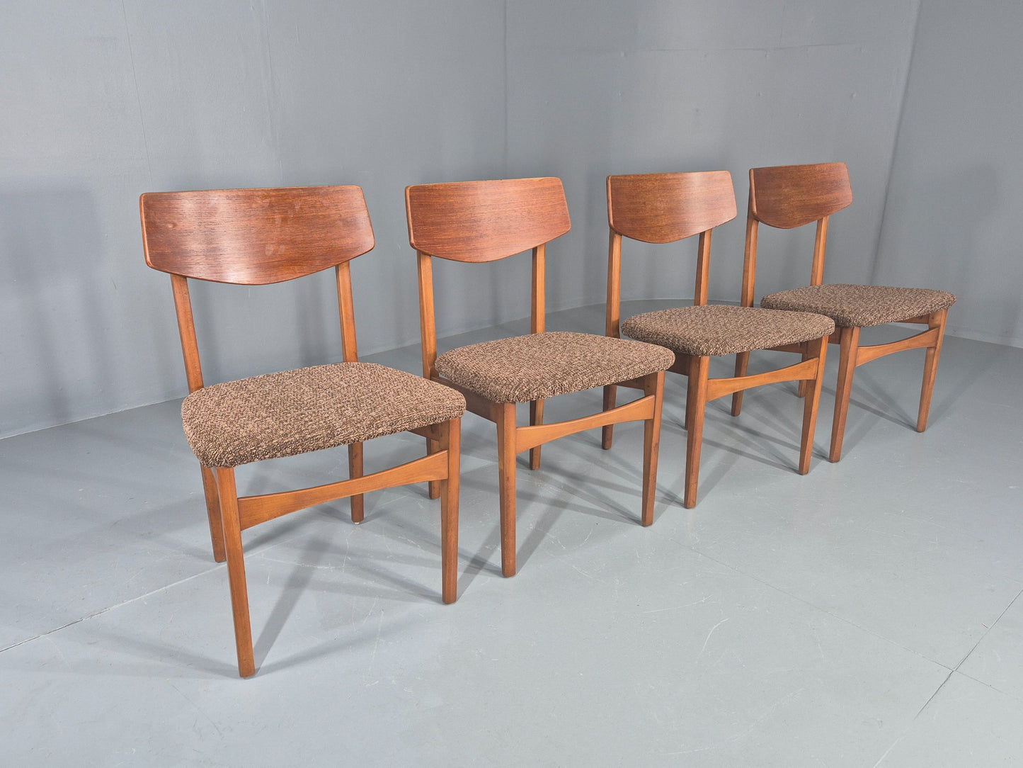 Vintage Dining Chairs Mid Century Teak and Beech 1960s Retro EB11955