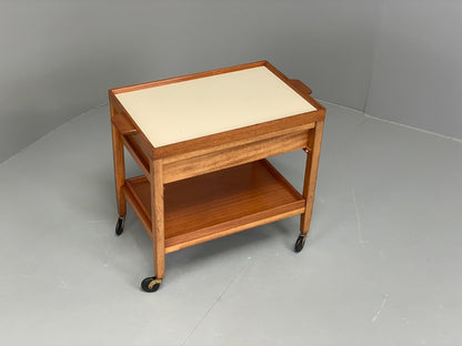 Vintage 1960s Serving Trolley Danish Formica Top Retro Adjustable EB11694 MWOO
