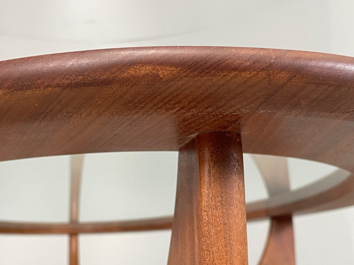 G Plan Astro Coffee Table Oval Teak 1960s Mid Century Vintage Glass Top EB12950