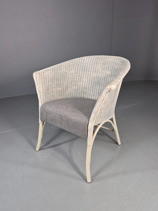 Vintage Lloyd Loom Tub Chair 1960s Original Quality Chair Retro  EB12162