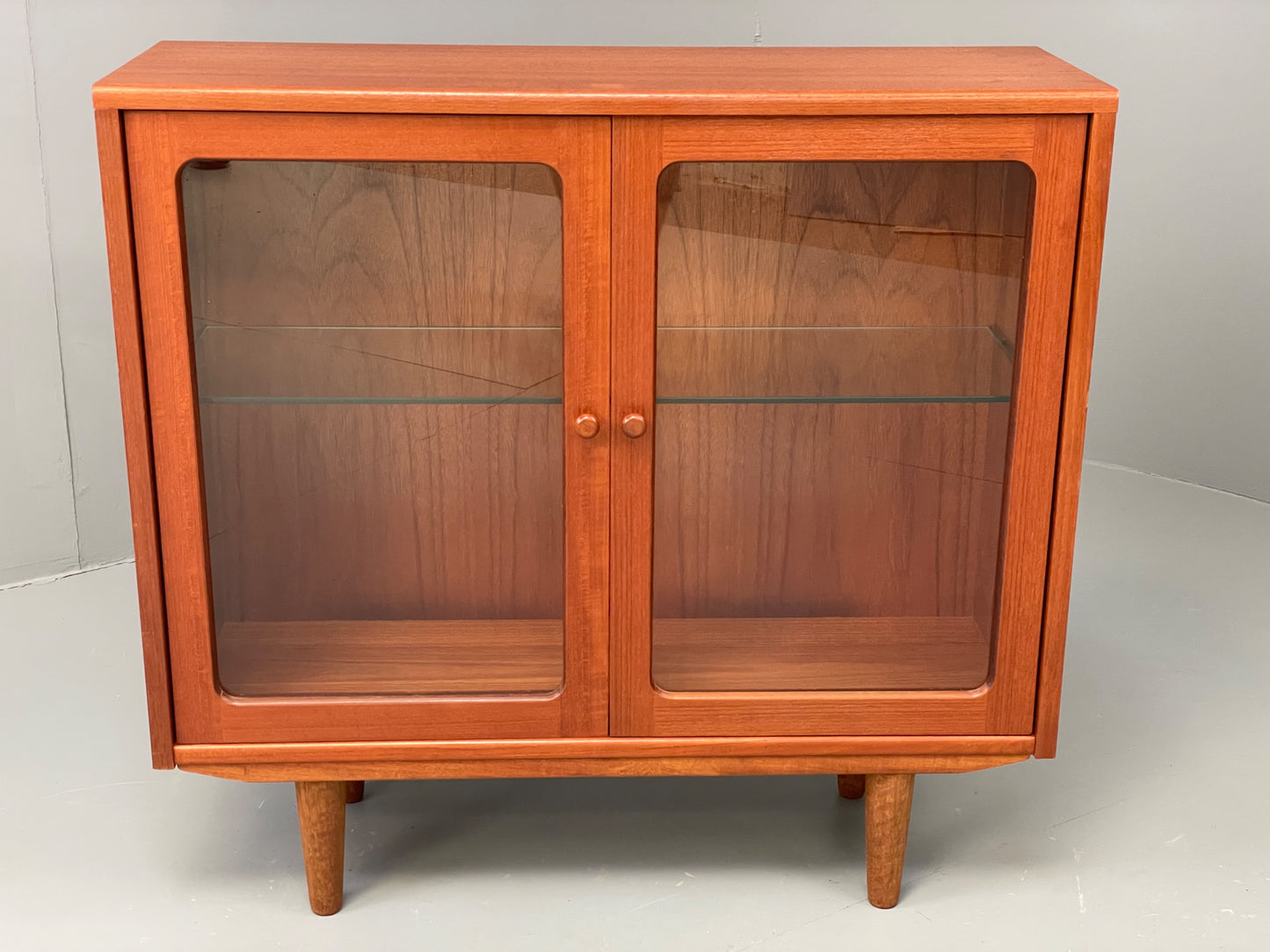 Vintage G Plan Bookcase Teak 1970s Glazed Doors Shelving Mid Century EB12901