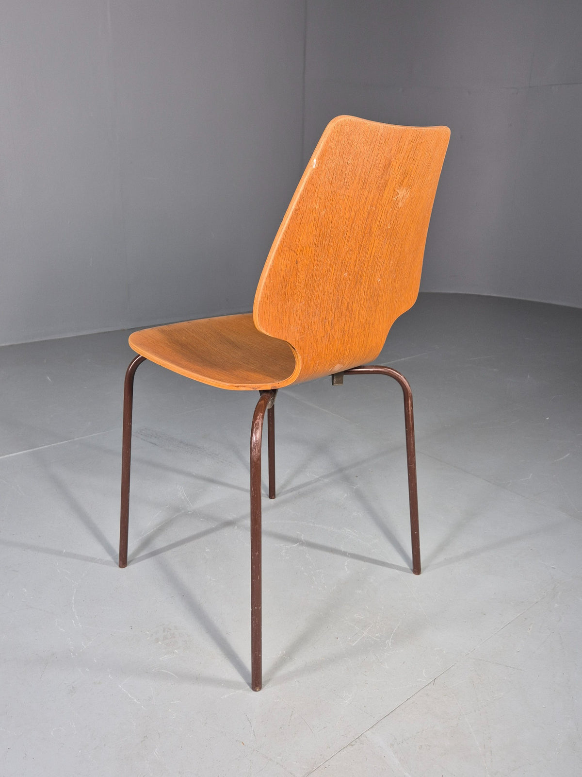 Vintage Danish Industrial Chair Oak Faced Ply 1970s Retro  EB13069