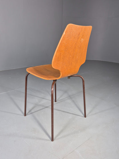 Vintage Danish Industrial Chair Oak Faced Ply 1970s Retro  EB13069