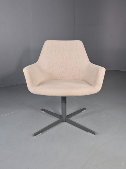 Vintage Swivel Tub Chair Hitch Mylius Modern Design Retro Cream EB12846