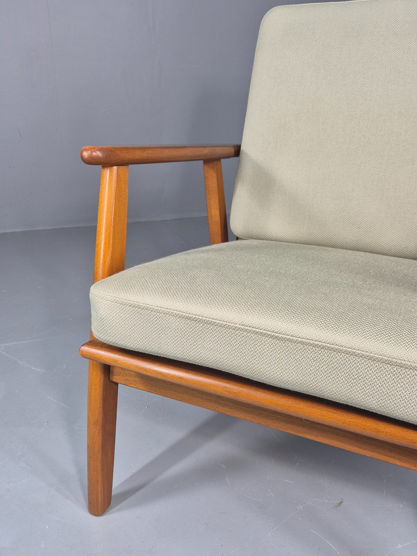 Vintage Mid Century Danish lounge chair Beech Frame 1970s Retro EB11372