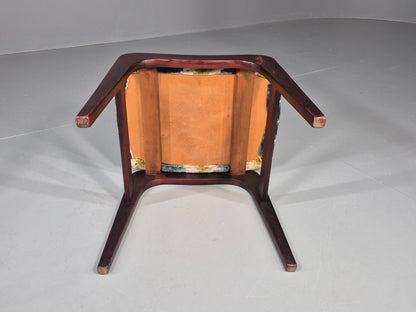 Vintage Mid Century Footstool Danish Design Chevron Pattern 1960s EB12028