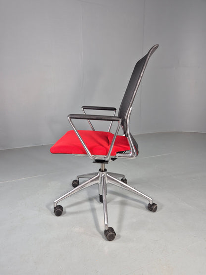 Vintage Vitra Media Office Chair Red and Black EB12256