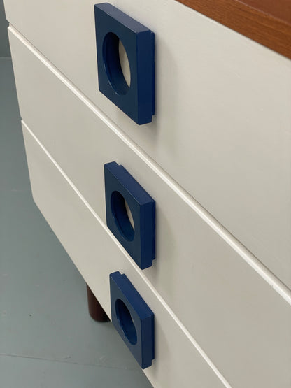 Vintage Chest Of Drawers By Uniflex Teak Retro 1960s Mid Century White EB12961