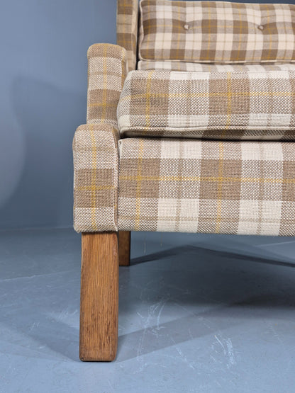 Vintage Mid Century Wing Back Lounge Chair Danish Design Retro EB12398