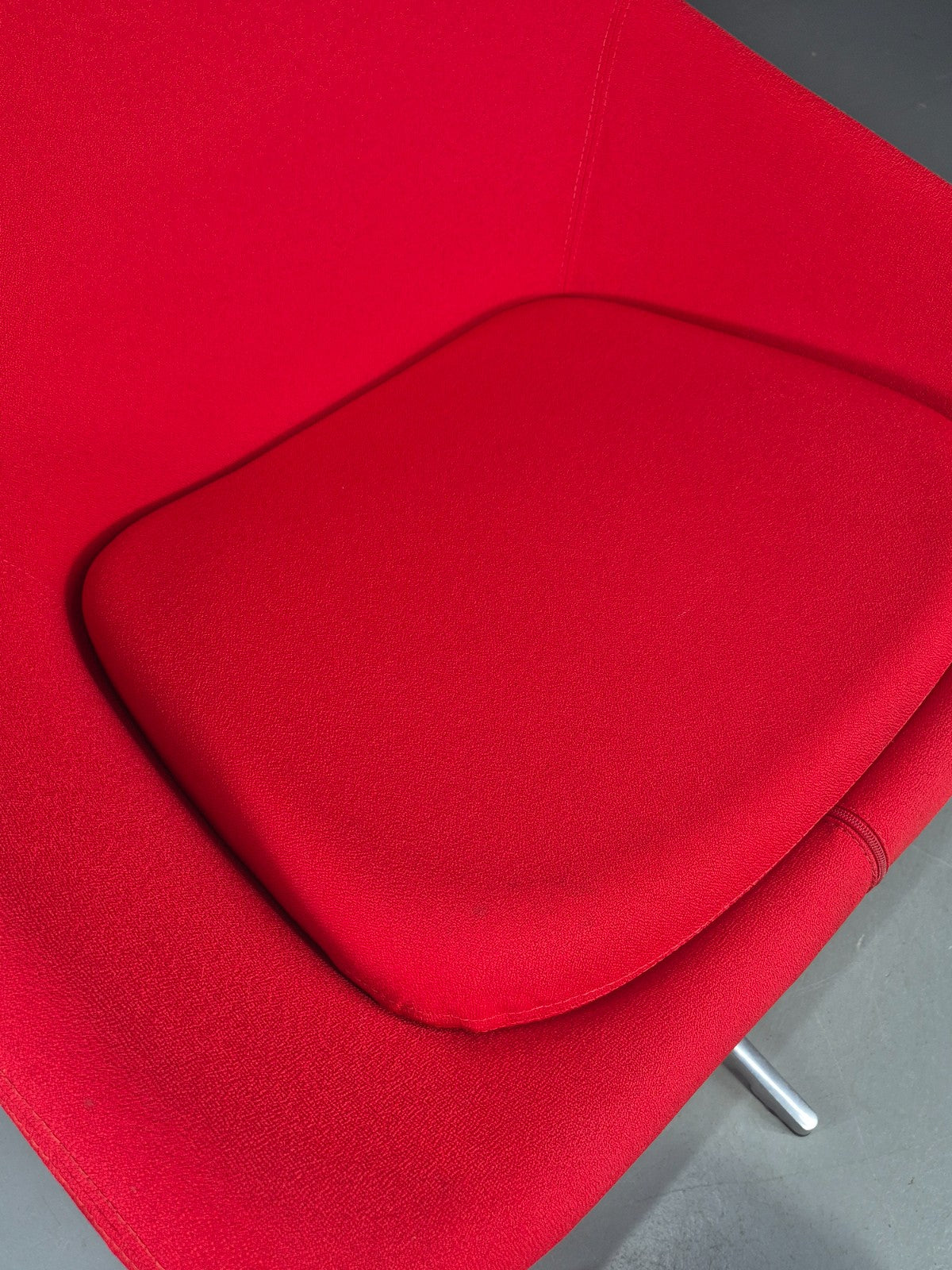 Vintage Allermuir Open Range Swivel Chair Red Fabric EB12248