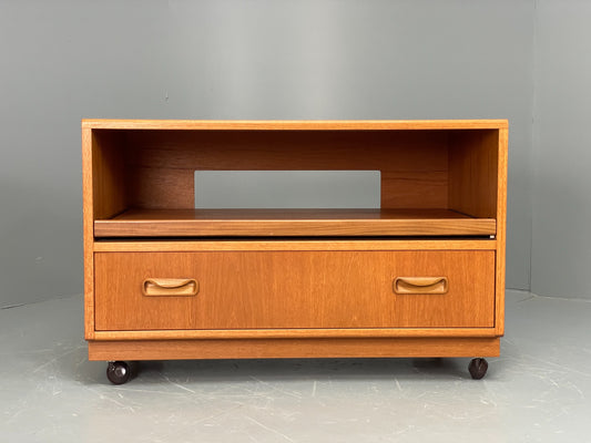 Vintage Teak Media Unit G Plan 1970s Sliding Shelf TV Unit EB12069