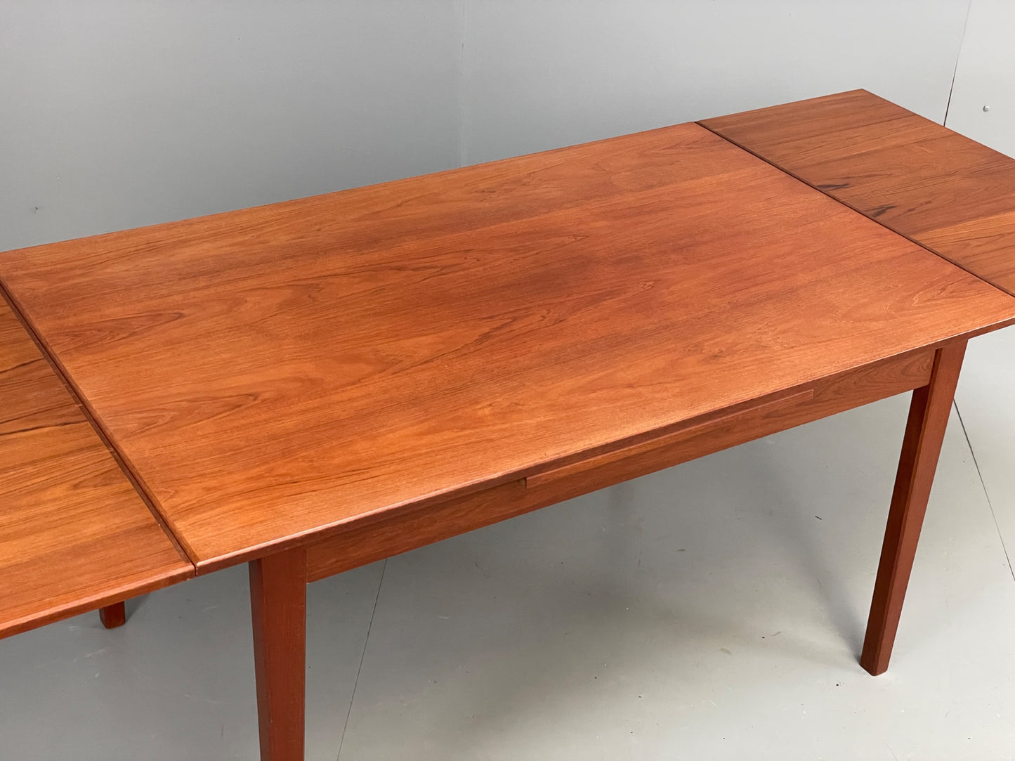 Vintage Teak Dining Table 1960s Danish Extending Draw Leaf EB12340