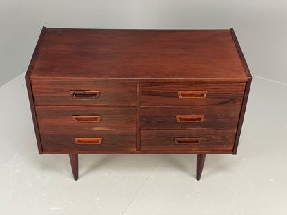 Vintage Chest Of Drawers 1960s Danish Mid Century Darkwood EB12360