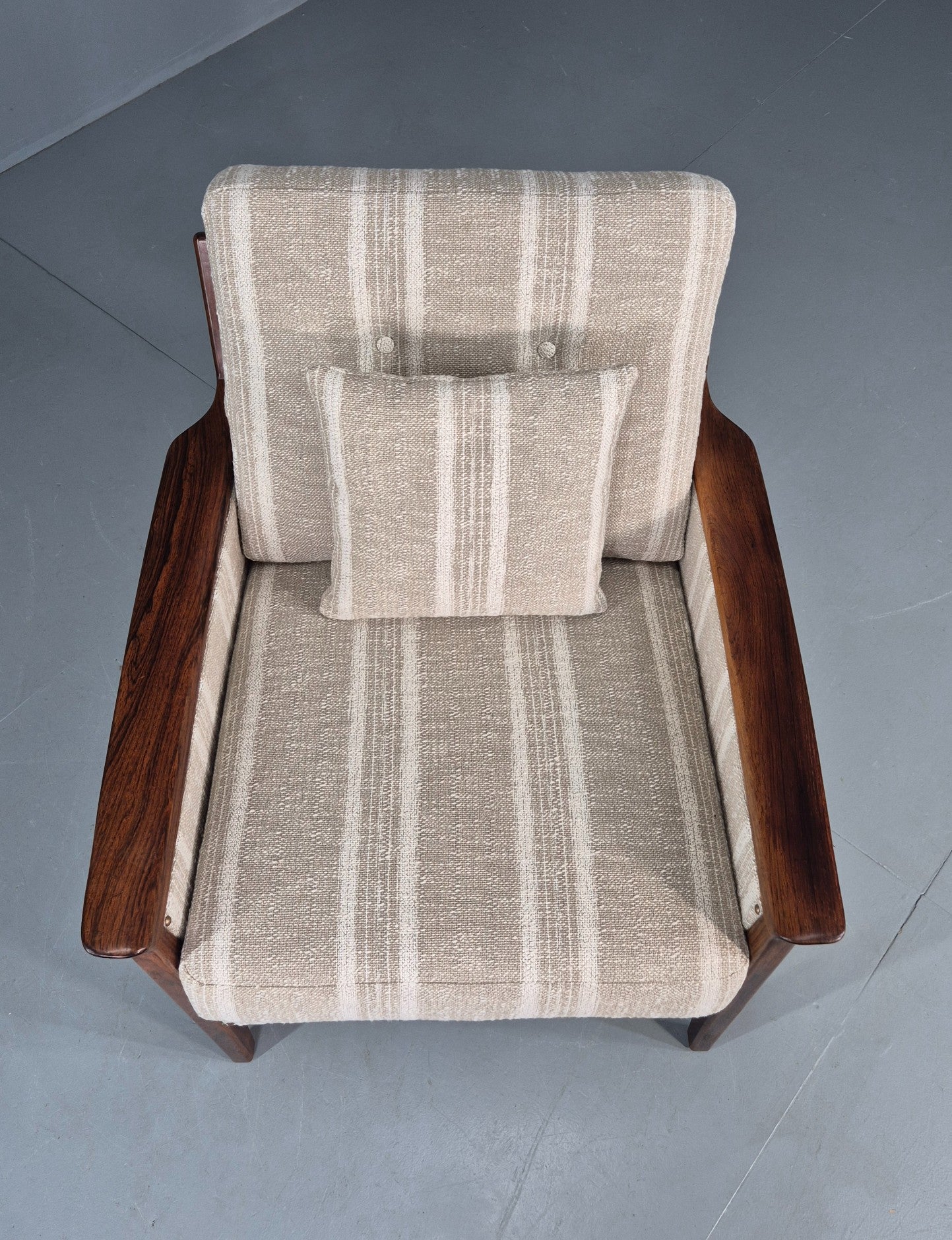 Vintage Mid Century Lounge Chair New Upholstery Swedish 1960s Design EB11137