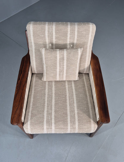 Vintage Mid Century Lounge Chair New Upholstery Swedish 1960s Design EB11137