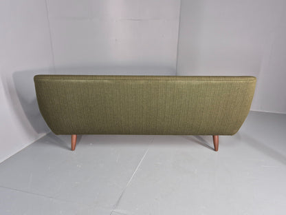 Vintage 3 Seater Thams Sofa Mid Century Green Wool Teak Paws 1960s Retro EB12390