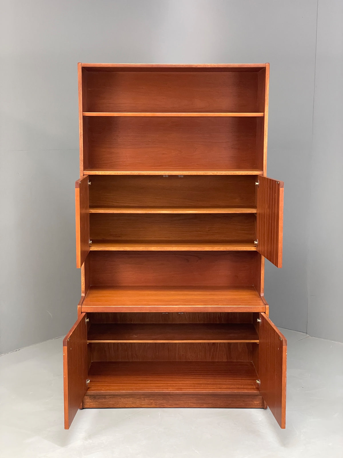Vintage Teak Wall Unit Jentique Mid Century Retro Shelving Cabinet EB13107