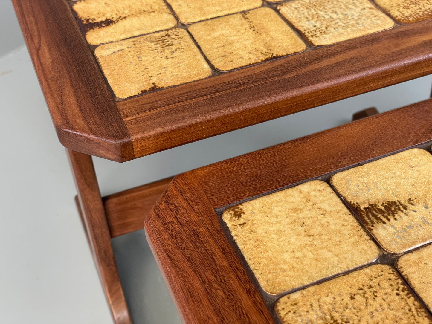 Vintage G Plan Nesting Tables Teak Tile Top Mid Century 1960s Set Of 3 EB12886