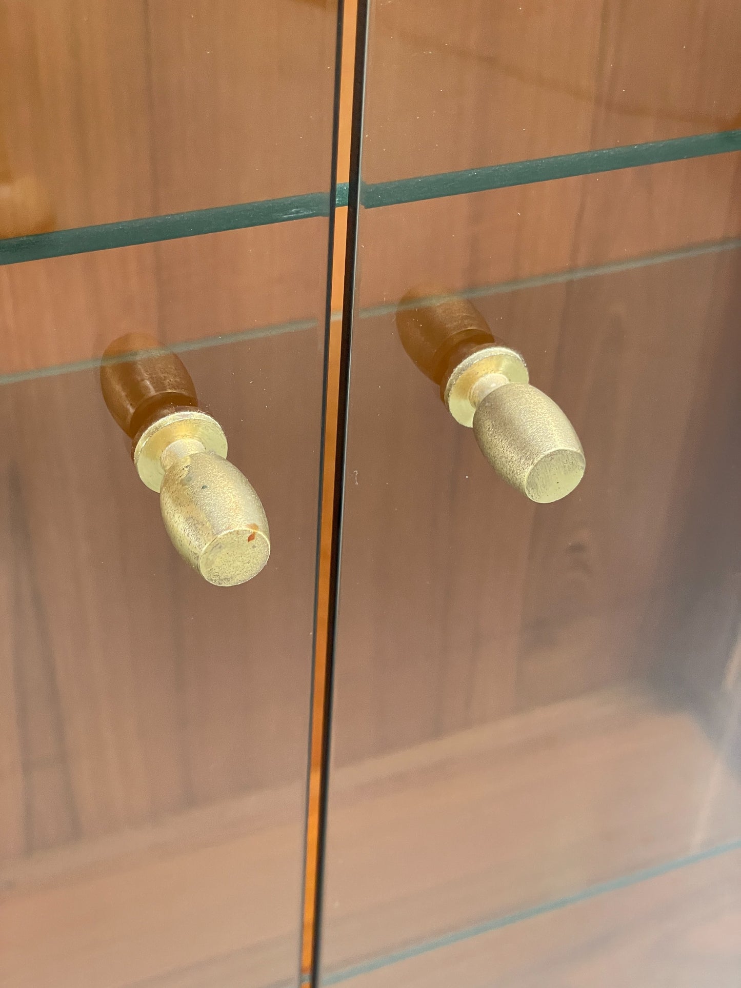 Vintage 1960s Shelving Unit Glazed Solid Teak Turnidge Of London EB12207