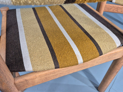 5 Vintage Mid Century Danish Dining Chairs Beech Oak 1970s Retro EB12150