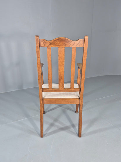 Arts and Crafts Oak Elbow Chair 1900s Antique New Seat  EB12524