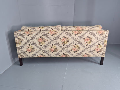 Vintage Danish 2 Seater Sofa 1970s Classical Floral Print Mid Century EB12540