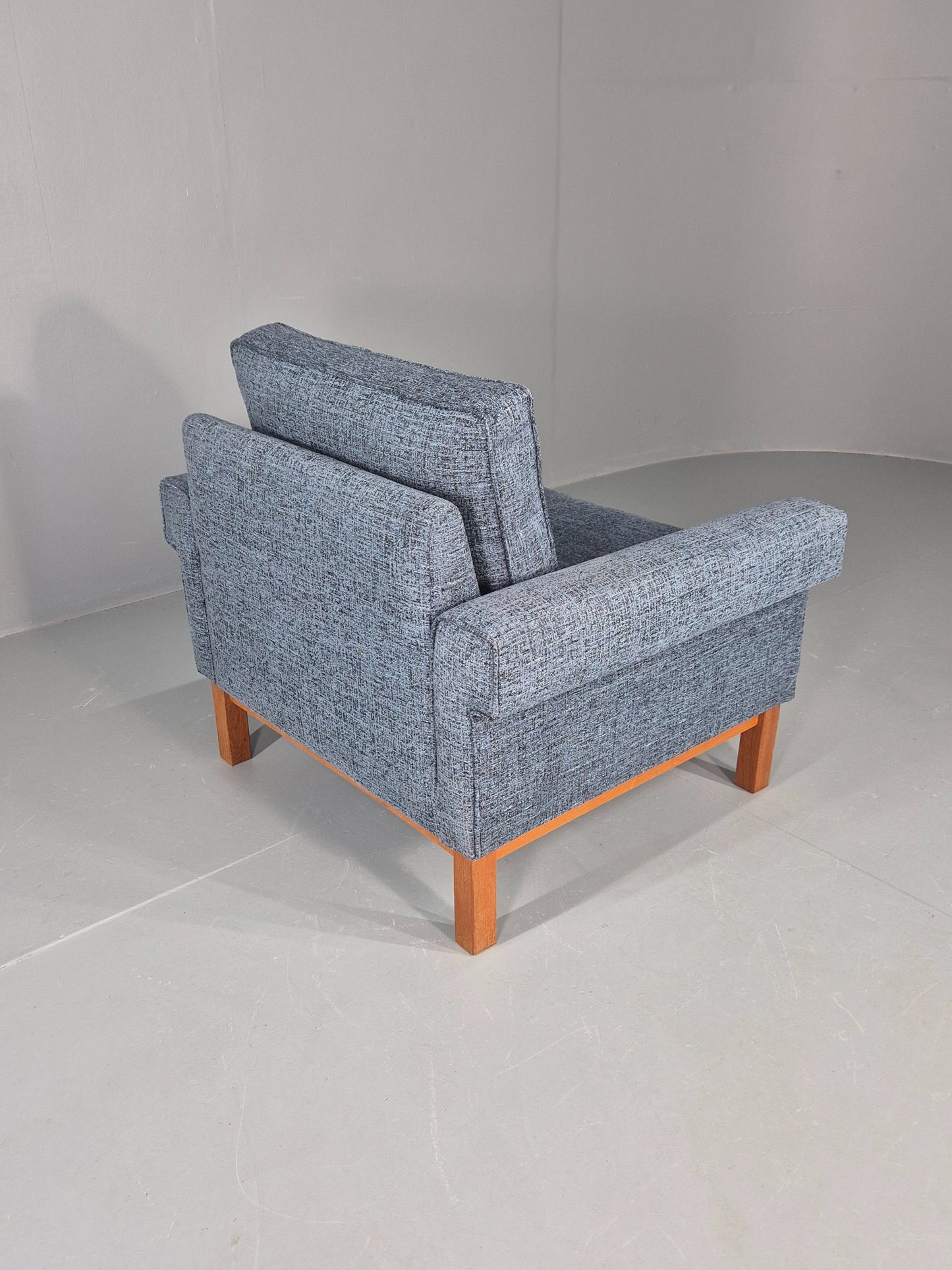 Vintage Mid Century Armchair 1960s Swedish Teak New Upholstery Retro EB11136