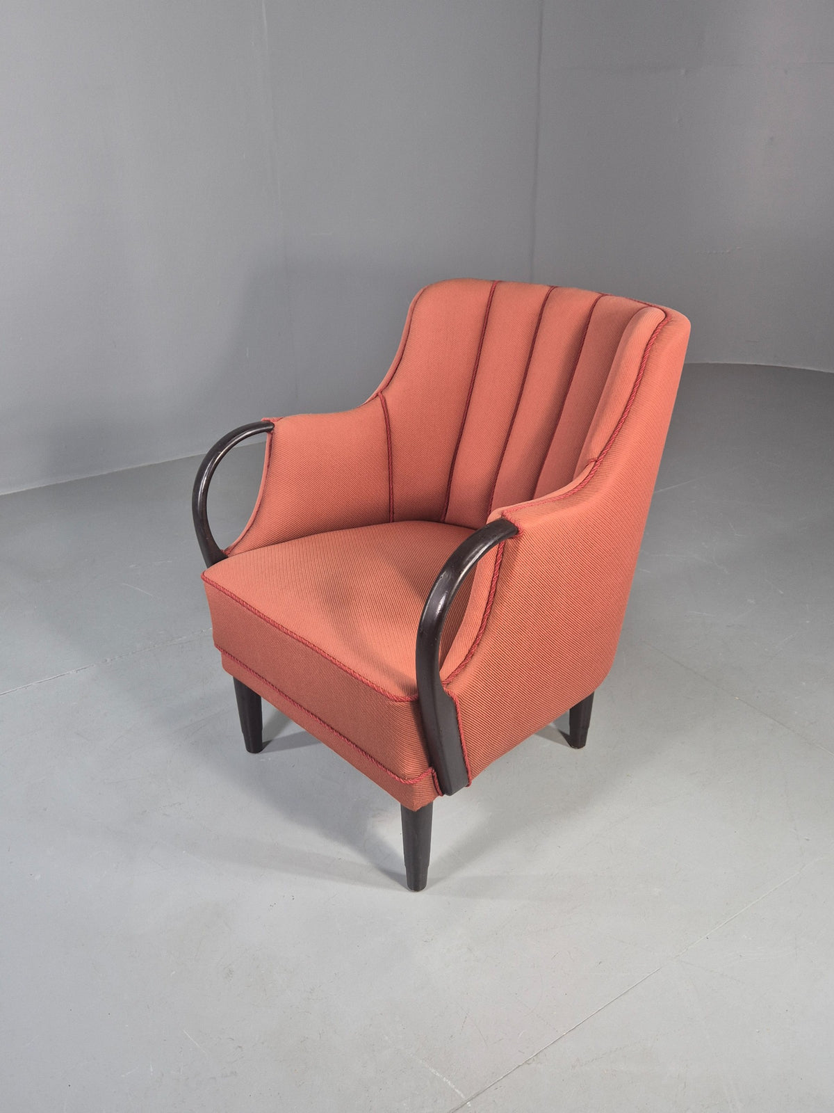 Vintage Danish Lounge Chair 1940s Design Viggo Jorgensen Attrb 1950s EB12761