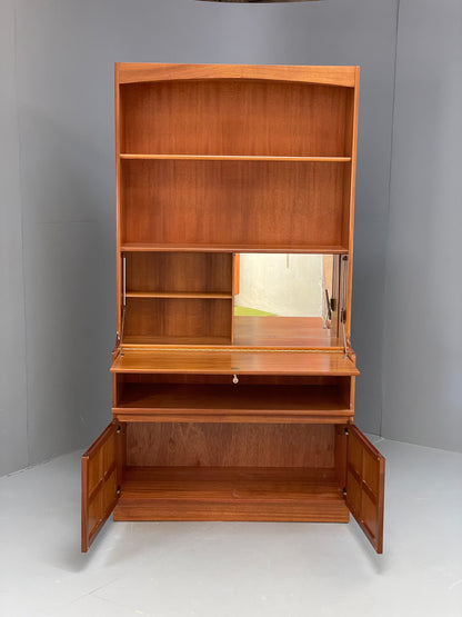 Vintage Nathan Wall Unit Teak Squares 1970s Retro Shelving Glazed EB11969