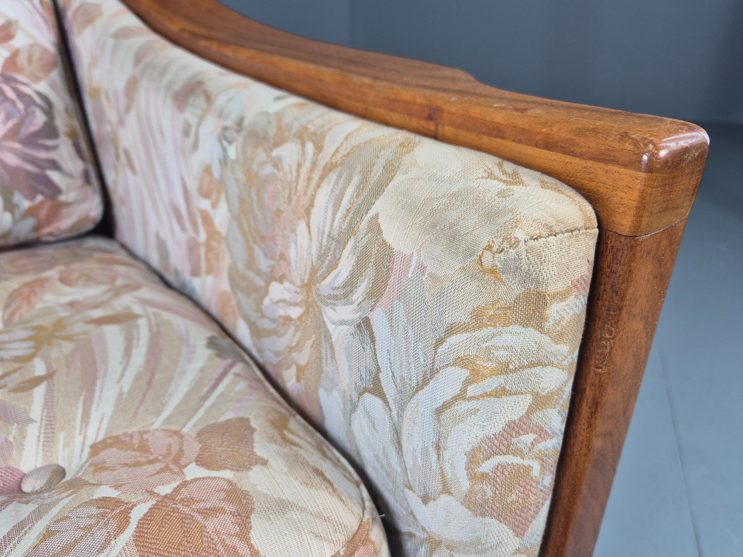 Vintage Mid Century Lounge Chair 1960 Swedish Brdr Andersen Retro Floral EB11131