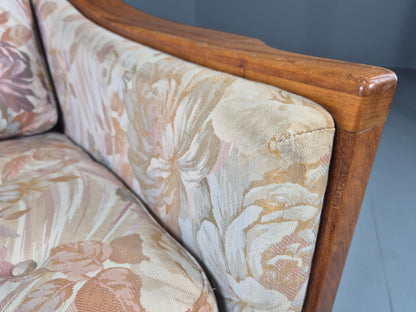 Vintage Mid Century Lounge Chair 1960 Swedish Brdr Andersen Retro Floral EB11131