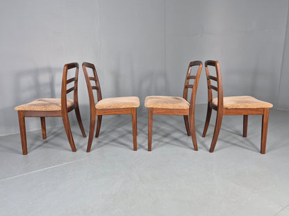 4 Vintage G Plan Dining Chairs Teak Frames Retro 1970s Original EB12175