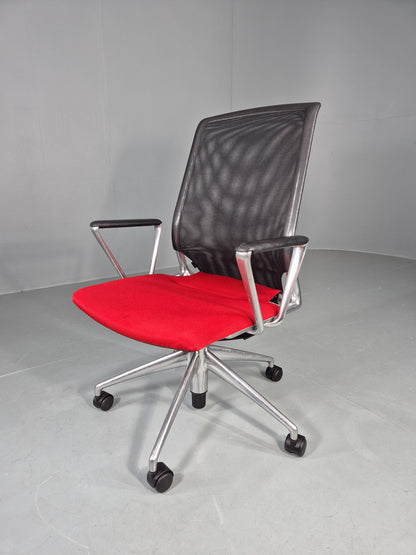 Vintage Vitra Media Office Chair Red and Black EB12245