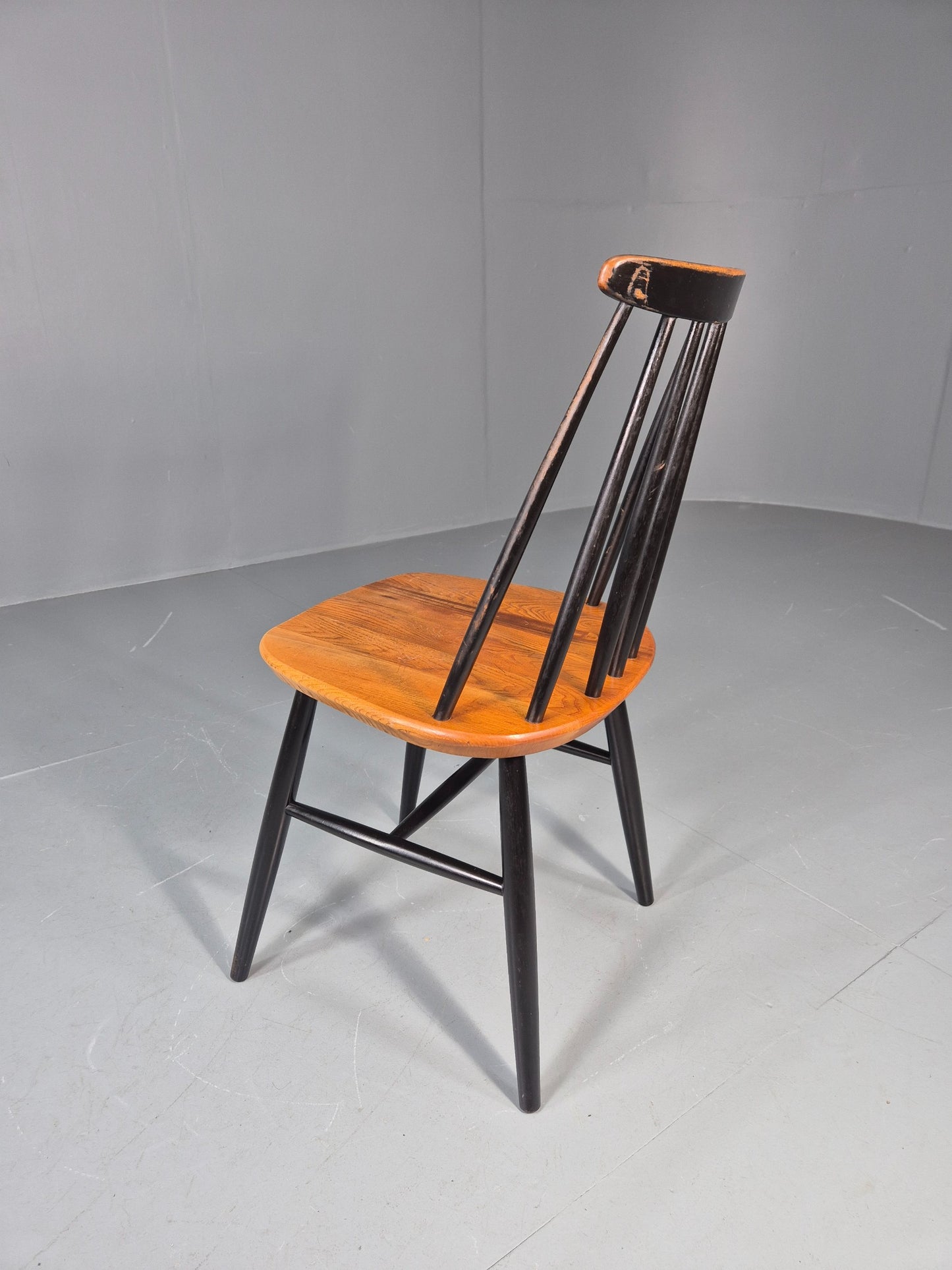 Vintage Ilmari Tapiovaara Fanett Chair Beech and Teak Retro MCM 1950s EB11602