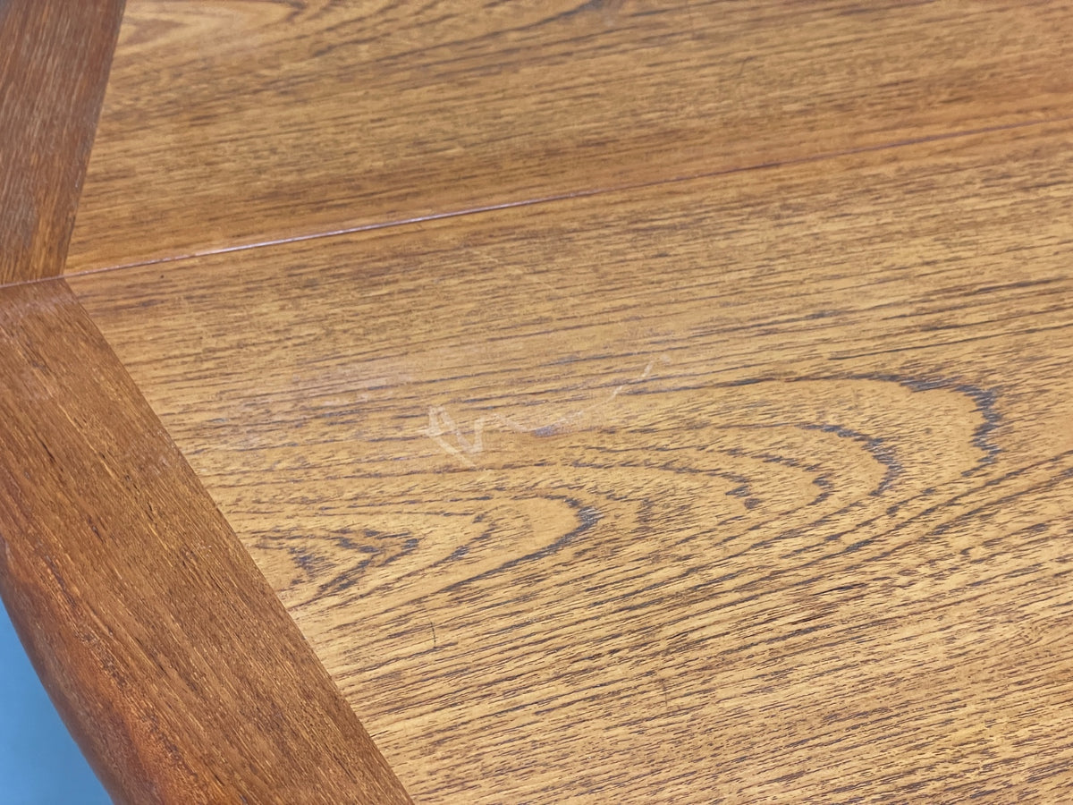 Vintage Teak Dining Table Dyrlund Extending Danish Mid Century 1970s EB12979