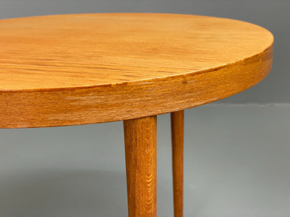 Vintage Circular Nesting Tables Set of Three Retro Mid Century Beech EB12875
