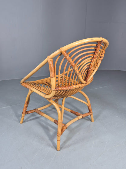 Vintage 1970s Cane work Lounge Chair Stylish Quality Retro EB11601
