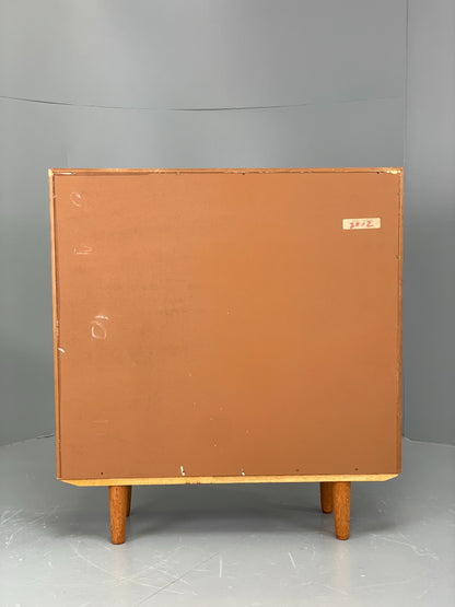 Vintage 1960s Teak Bookcase Glazed Retro Shelving Adjustable Mid Century EB11975