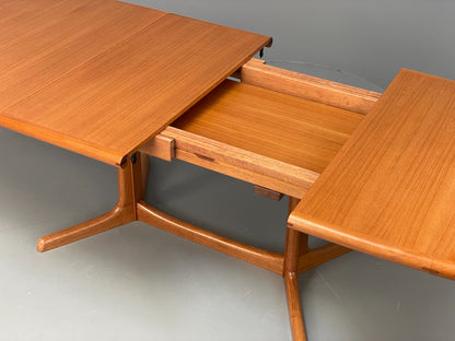 Vintage Teak Dining Table Dyrlund Extending Danish Teak EB12059