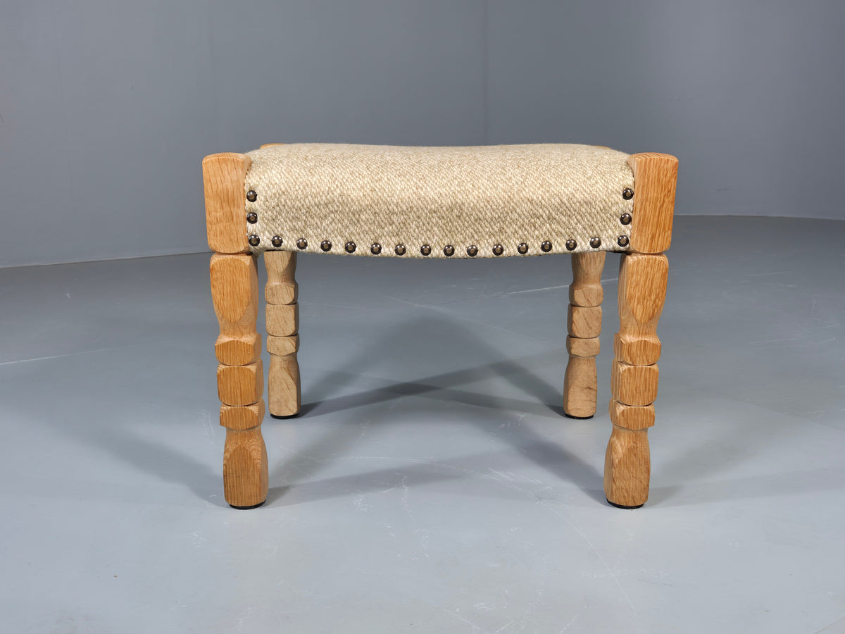 Vintage Henning Kjaernulf Style Footstool 1970s Retro EB12726