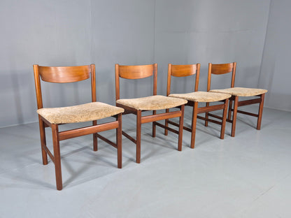 4 Vintage Teak Dining Chairs White and Newton 1960s Retro MCM EB12254